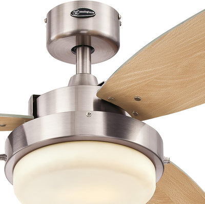 Westinghouse Lighting Alloy 42 Inch Three Blade Indoor Ceiling Fan With LED Light Fixture