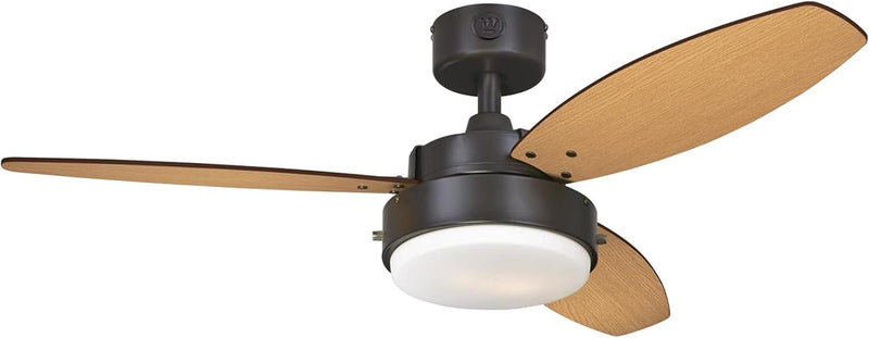 Westinghouse Lighting Alloy 42 Inch Three Blade Indoor Ceiling Fan With LED Light Fixture