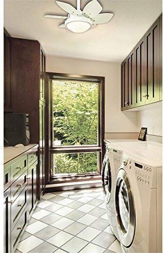 Westinghouse Lighting Quince 24 Inch Six Blade Indoor Ceiling Fan White Finish With Dimmable LED Light Fixture