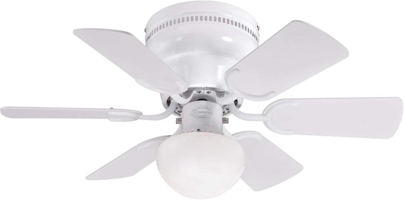 Westinghouse Lighting Petite 30 Inch Six Blade Indoor Ceiling Fan With LED Light Fixture 6 Blades White