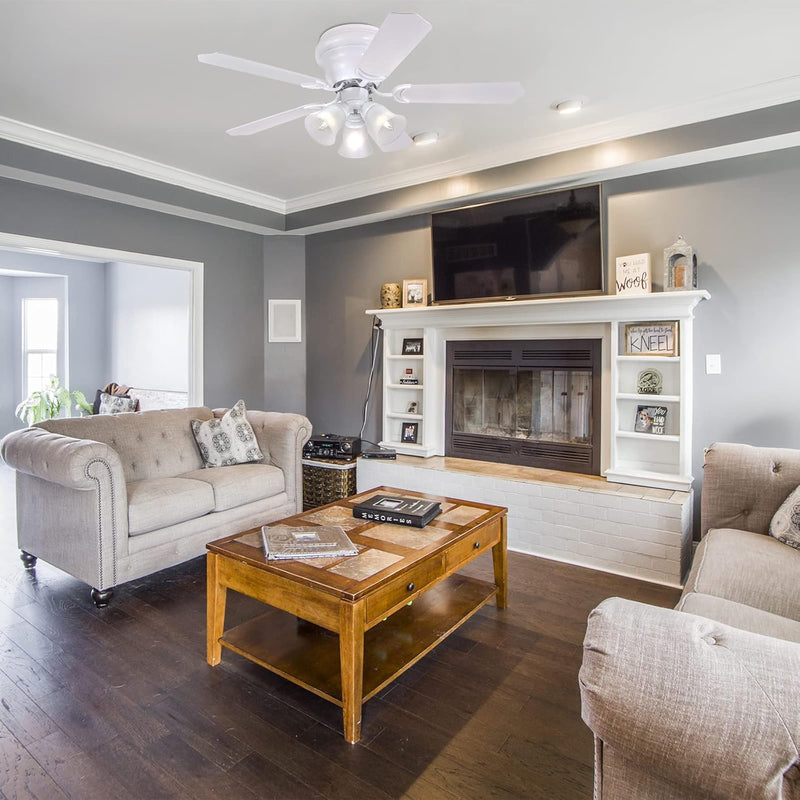 Westinghouse Lighting Contempra Trio 42 Inch Five Blade Indoor Ceiling Fan With Dimmable LED Light Fixture