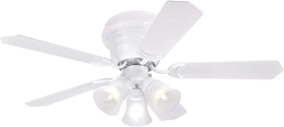 Westinghouse Lighting Contempra Trio 42 Inch Five Blade Indoor Ceiling Fan With Dimmable LED Light Fixture 5 Blades White