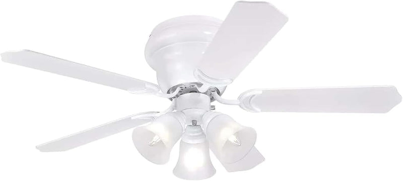 Westinghouse Lighting Contempra Trio 42 Inch Five Blade Indoor Ceiling Fan With Dimmable LED Light Fixture 5 Blades White