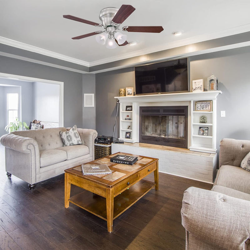 Westinghouse Lighting Contempra Trio 42 Inch Five Blade Indoor Ceiling Fan With Dimmable LED Light Fixture