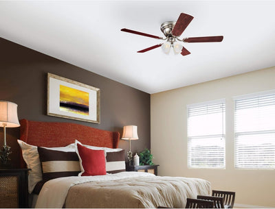 Westinghouse Lighting Contempra IV 52 Inch Five Blade Indoor Ceiling Fan With Dimmable LED Light Fixture