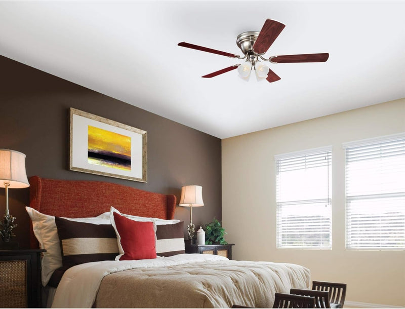 Westinghouse Lighting Contempra IV 52 Inch Five Blade Indoor Ceiling Fan With Dimmable LED Light Fixture