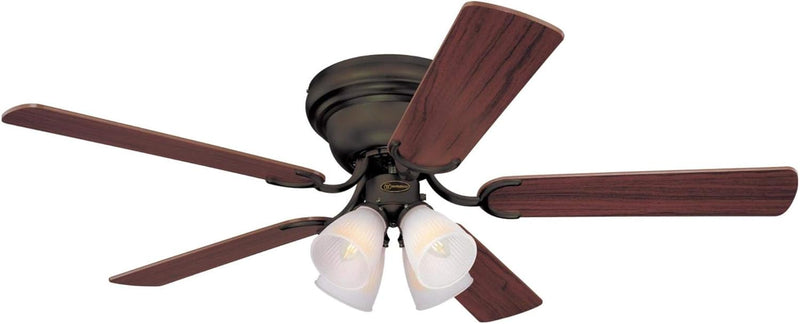 Westinghouse Lighting Contempra IV 52 Inch Five Blade Indoor Ceiling Fan With Dimmable LED Light Fixture 5 Blades Oil Rubbed Bronze