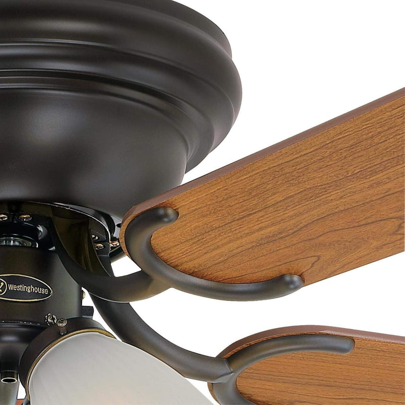 Westinghouse Lighting Contempra IV 52 Inch Five Blade Indoor Ceiling Fan With Dimmable LED Light Fixture