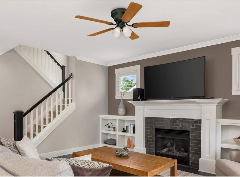 Westinghouse Lighting Contempra IV 52 Inch Five Blade Indoor Ceiling Fan With Dimmable LED Light Fixture