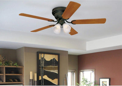 Westinghouse Lighting Contempra IV 52 Inch Five Blade Indoor Ceiling Fan With Dimmable LED Light Fixture
