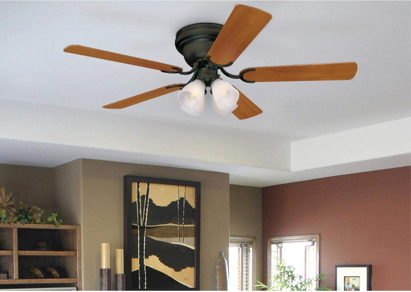Westinghouse Lighting Contempra IV 52 Inch Five Blade Indoor Ceiling Fan With Dimmable LED Light Fixture