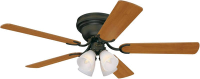 Westinghouse Lighting Contempra IV 52 Inch Five Blade Indoor Ceiling Fan With Dimmable LED Light Fixture