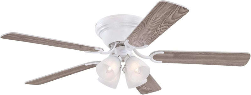 Westinghouse Lighting Contempra IV 52 Inch Five Blade Indoor Ceiling Fan With Dimmable LED Light Fixture