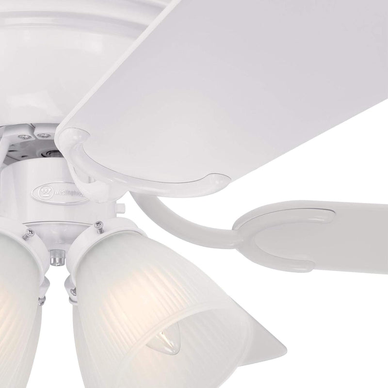 Westinghouse Lighting Contempra IV 52 Inch Five Blade Indoor Ceiling Fan With Dimmable LED Light Fixture