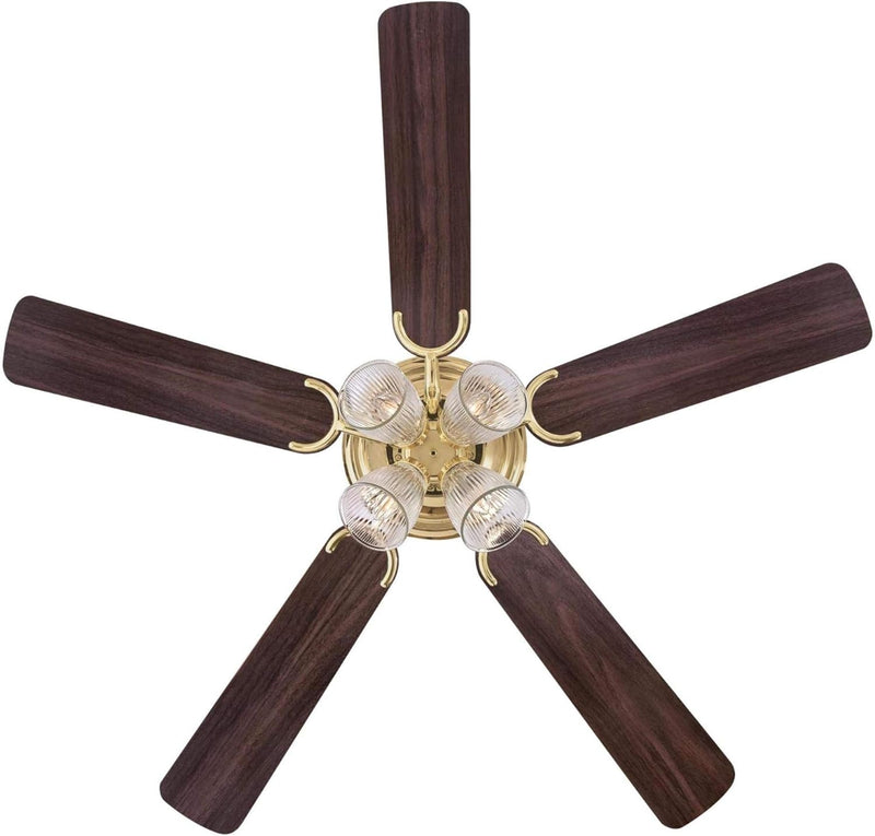 Westinghouse Lighting Contempra IV 52 Inch Five Blade Indoor Ceiling Fan With Dimmable LED Light Fixture