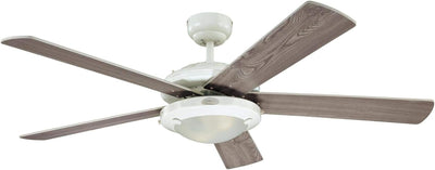 Westinghouse Lighting Comet 52 Inch Five Blade Indoor Ceiling Fan With Dimmable LED Light Fixture