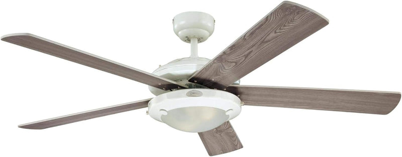 Westinghouse Lighting Comet 52 Inch Five Blade Indoor Ceiling Fan With Dimmable LED Light Fixture