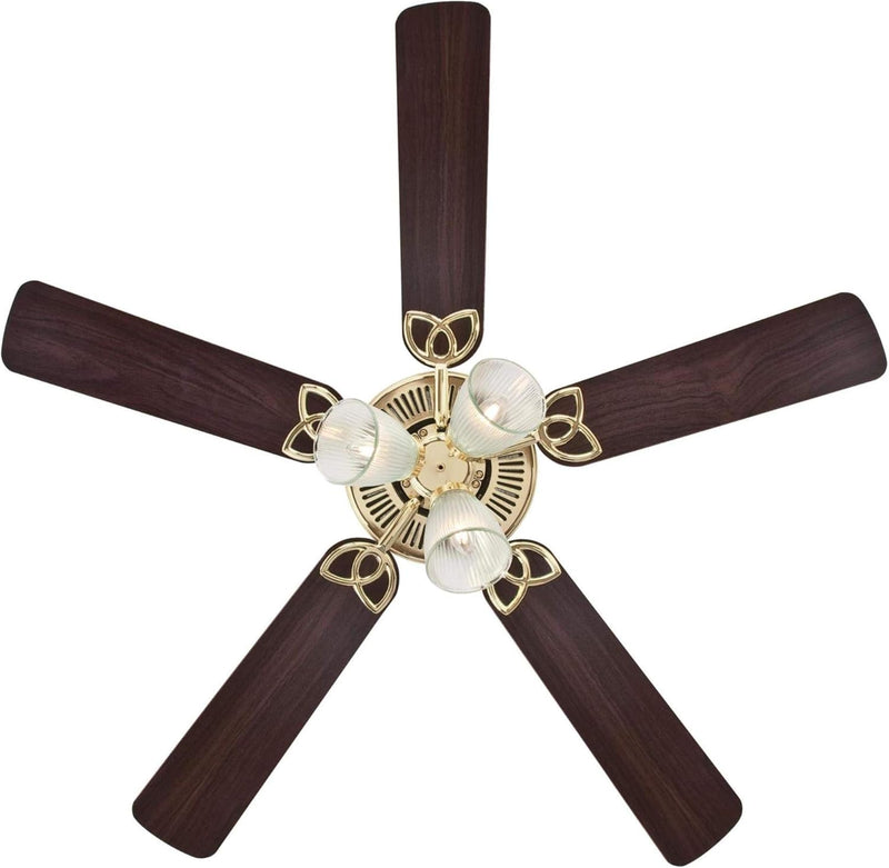 Westinghouse Lighting Vintage 52 Inch Five Blade Indoor Ceiling Fan With Dimmable LED Light Fixture