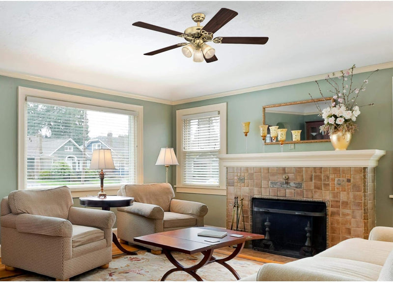 Westinghouse Lighting Vintage 52 Inch Five Blade Indoor Ceiling Fan With Dimmable LED Light Fixture