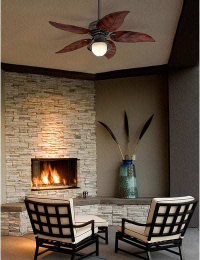 Westinghouse Lighting Oasis 48 Inch Five Blade Indoor/Outdoor Ceiling Fan Oil Rubbed Bronze Finish with LED Light Fixture