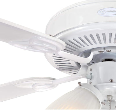 Westinghouse Lighting Vintage 52 Inch Five Blade Indoor Ceiling Fan With Dimmable LED Light Fixture