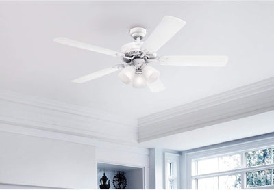Westinghouse Lighting Vintage 52 Inch Five Blade Indoor Ceiling Fan With Dimmable LED Light Fixture