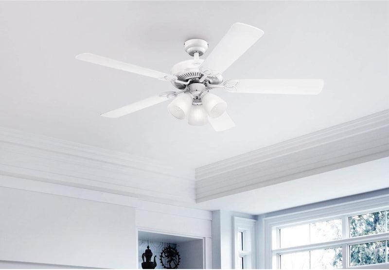 Westinghouse Lighting Vintage 52 Inch Five Blade Indoor Ceiling Fan With Dimmable LED Light Fixture