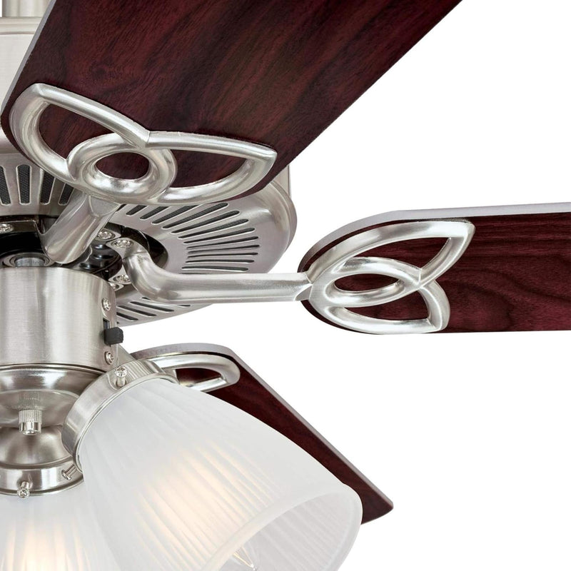 Westinghouse Lighting Vintage 52 Inch Five Blade Indoor Ceiling Fan With Dimmable LED Light Fixture