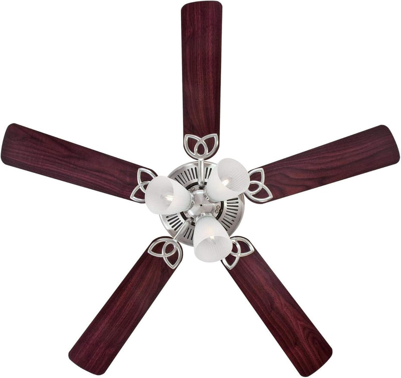 Westinghouse Lighting Vintage 52 Inch Five Blade Indoor Ceiling Fan With Dimmable LED Light Fixture