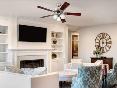 Westinghouse Lighting Vintage 52 Inch Five Blade Indoor Ceiling Fan With Dimmable LED Light Fixture