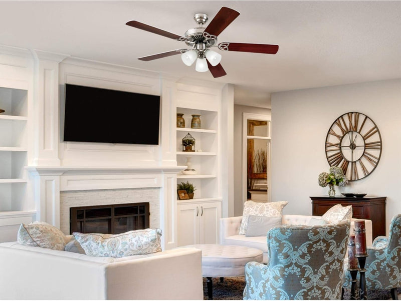 Westinghouse Lighting Vintage 52 Inch Five Blade Indoor Ceiling Fan With Dimmable LED Light Fixture