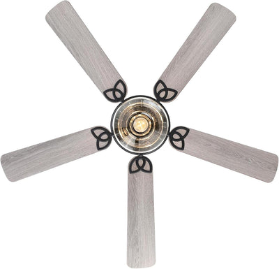 Westinghouse Lighting Scholar 52 Inch Five Blade Indoor Ceiling Fan Matte Black Finish With Dimmable LED Light Fixture