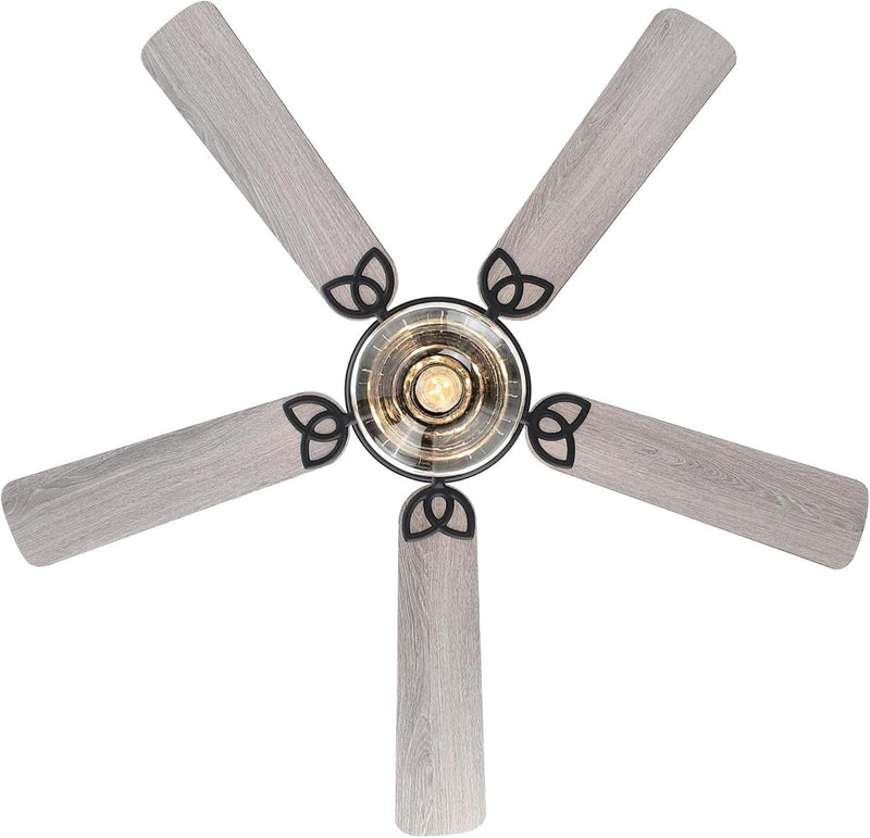 Westinghouse Lighting Scholar 52 Inch Five Blade Indoor Ceiling Fan Matte Black Finish With Dimmable LED Light Fixture