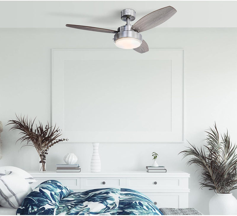Westinghouse Lighting Alloy 42 Inch Three Blade Indoor Ceiling Fan With LED Light Fixture