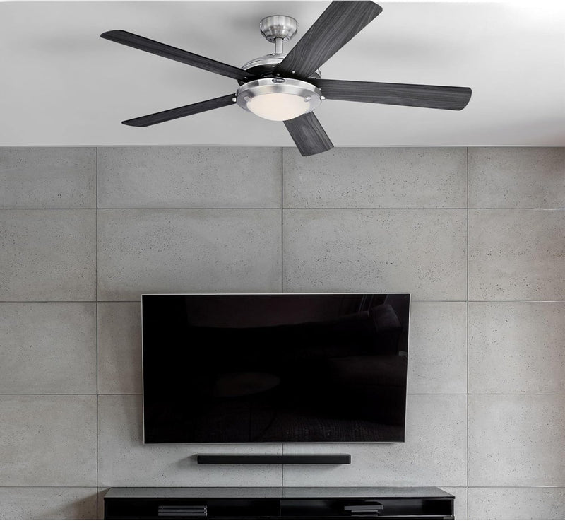 Westinghouse Lighting Comet 52 Inch Five Blade Indoor Ceiling Fan With Dimmable LED Light Fixture