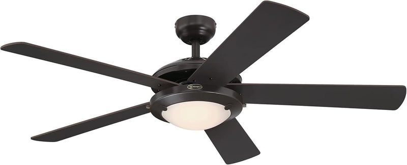 Westinghouse Lighting Comet 52 Inch Five Blade Indoor Ceiling Fan With Dimmable LED Light Fixture