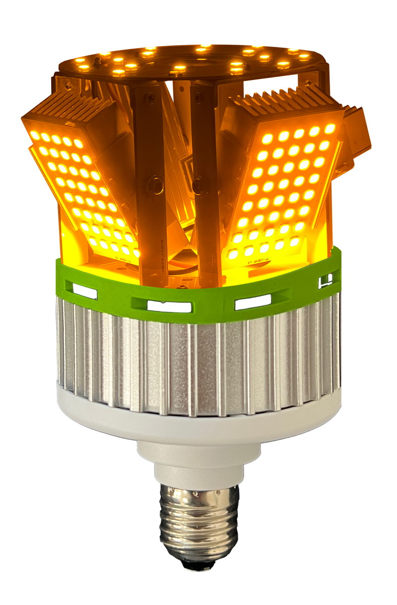 ZLED Lighting 15 Watt Turtle Friendly Amber LED 100-277V Directional Corn Cob Lamp Amber  
