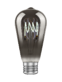 Green Creative 4.5 Watt Deco ST19 Smoky LED Filament Light Bulb 4000K   