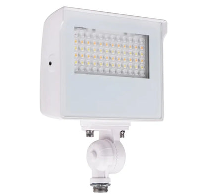 Halco Lighting Technologies 15/20/30 Watt Adjustable Beam Angle 120-277V 0-10V Dimming LED Flood Light with Photocell 3000K/4000K/5000K Selectable White