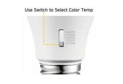 Halco Lighting Technologies 6 Watt LED A19 Dimmable E26 Light Bulb Color Selectable 2700/3000/3500/4000/5000K