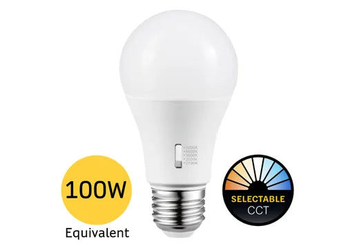 Halco Lighting Technologies 15 Watt LED A19 Dimmable E26 Light Bulb Color Selectable 2700/3000/3500/4000/5000K