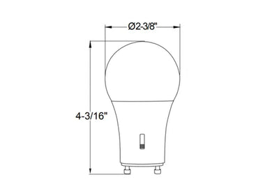 Halco Lighting Technologies 9 Watt LED A19 Dimmable GU24 Light Bulb Color Selectable 2700/3000/3500/4000/5000K