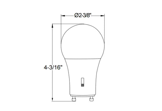 Halco Lighting Technologies 9 Watt LED A19 Dimmable GU24 Light Bulb Color Selectable 2700/3000/3500/4000/5000K