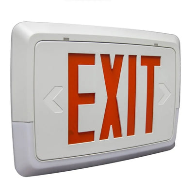Halco Lighting Technologies Emergence White Low Profile LED Light Strip Exit and Emergency Sign White Red