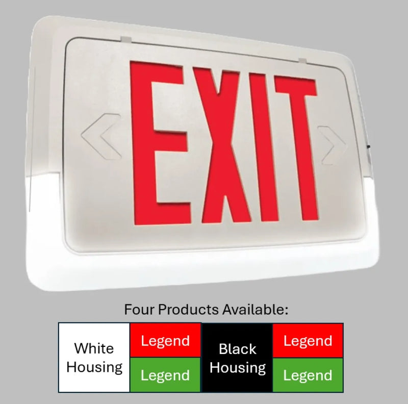 Halco Lighting Technologies Emergence Black Low Profile LED Light Strip Exit and Emergency Sign