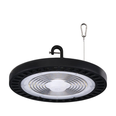 Halco Lighting Technologies 100 Watt 120-277V Essential Round LED High Bay 5000K 5000K Daylight Black