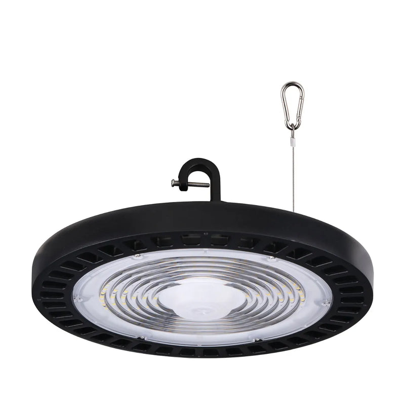 Halco Lighting Technologies 100 Watt 120-277V Essential Round LED High Bay 5000K 5000K Daylight Black