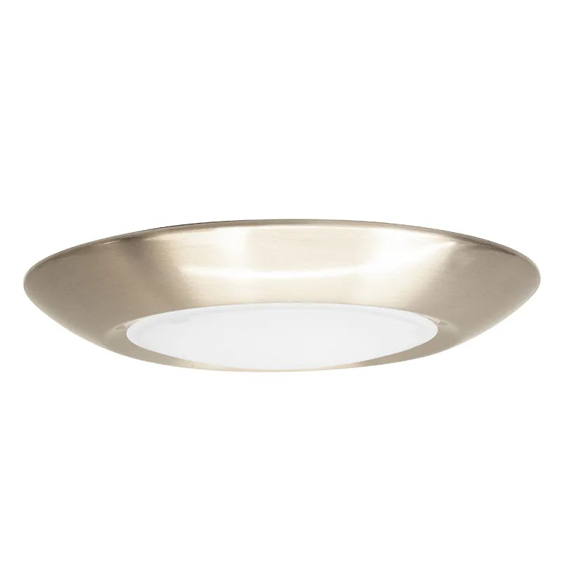 Westgate 6 Inch 15 Watt Economy LED Disk Light 2700/3000/3500/4000/5000K Selectable Brushed Nickel 