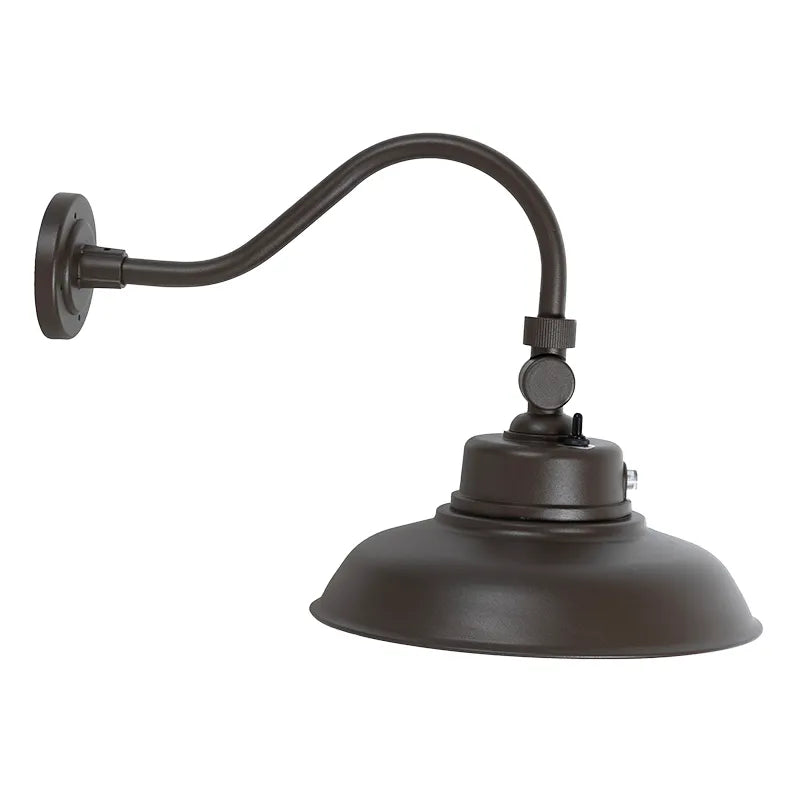 Westgate 40 Watt Gooseneck LED Barn Light Fixture 3000/4000/5000K Selectable Bronze 