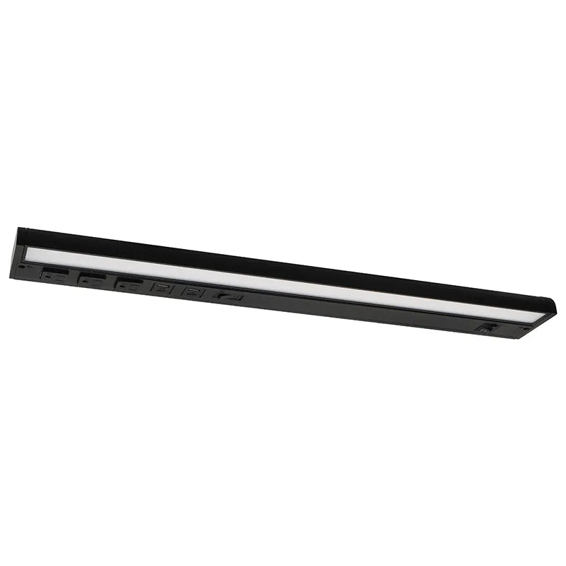 Westgate 24 Inch 12 Watt LED Under Cabinet With Receptacles and USB Port Light Fixture 2700/3000/3500/4000/5000K